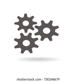 Gear icon with place for your text. Vector illustration
