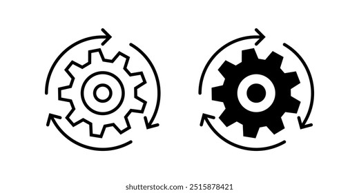 Gear icon. Process sign. for mobile concept and web design. vector illustration on white background.