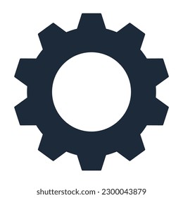 ilustración vectorial del símbolo de producción del icono del engranaje.