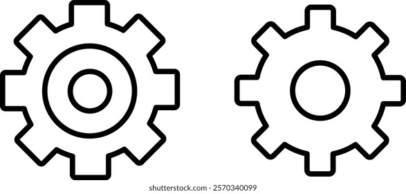 "Gear Icon Representing Settings, Tools, and Mechanical Functions for Adjustments and Customization"