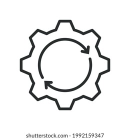 Gear icon with running symbol