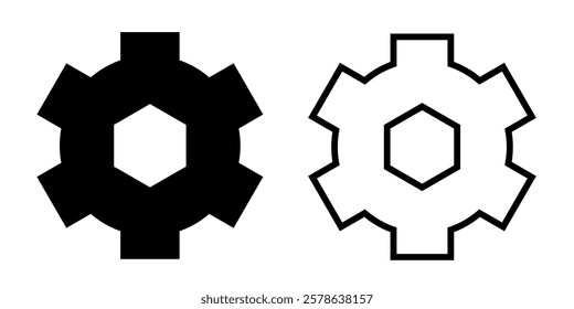 gear icon. Gear icon set