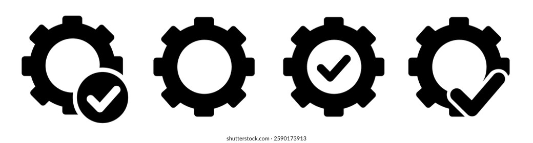 Gear icon. Gear icon set