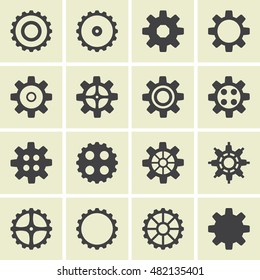Gear icon set