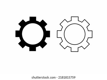 gear icon set isolated on white background