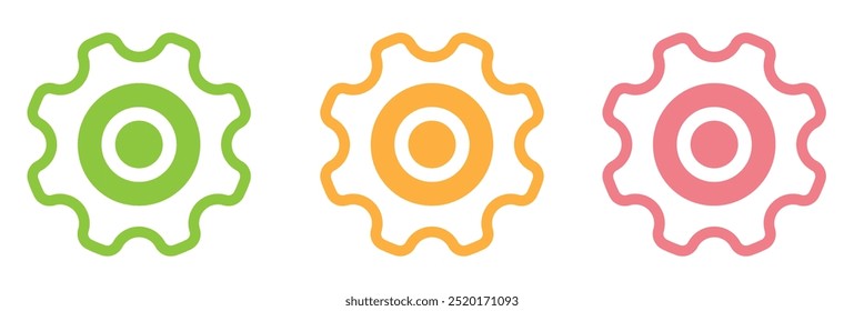 gear icon set, gear setting symbol, cogwheel