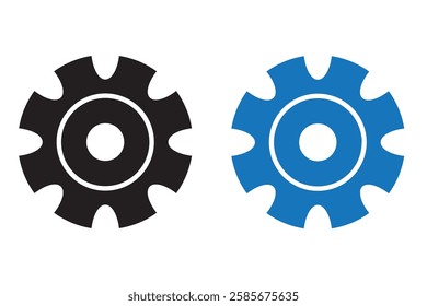 Gear icon set. Gear Settings symbol, cogwheel. Functions symbol. Settings icon . 1176
