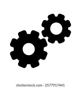 Gear icon set. Vector illustration.