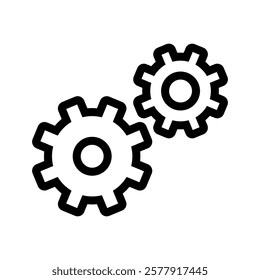 Gear icon set. Vector illustration.