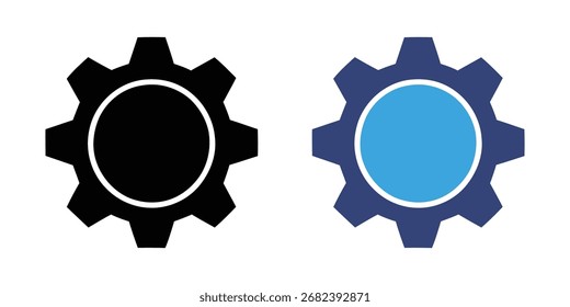Conjunto de iconos de engranajes Ilustración vectorial