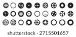 gear icon set vector template
