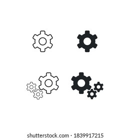 Gear Icon Set Vector Template. Colorful Icon Logo Illustration Design. Vector EPS 10.