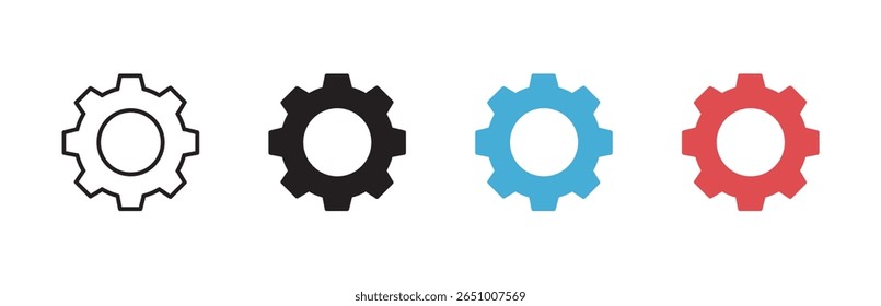Gear icon set, gear wheel icons collection. Cogwheel vector icon ,vector illustration.