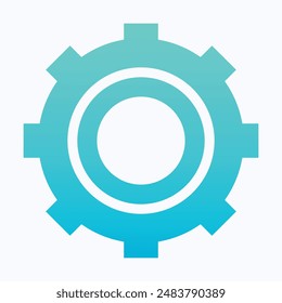 Gear Icon, Setting, Cogwheel Vector Icon. Isolated Gradient Vector Icon.
