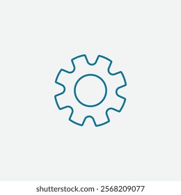 Gear icon ,setting logo design flat style illustration