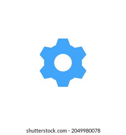 Gear icon setting, options, preferences simple single pictogram flat icon style graphic design vector