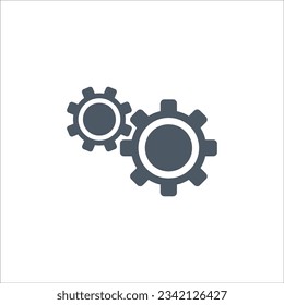 Gear icon, setting icon, prepare, fixed, repair, icon logo flat design apps and web page. Eps 10 Editable.
