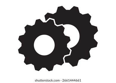 Ícone da engrenagem, ícone de configuração da engrenagem definido. sinal de configuração . símbolo das engrenagens . mecanismo da roda da engrenagem . contorno preto.
