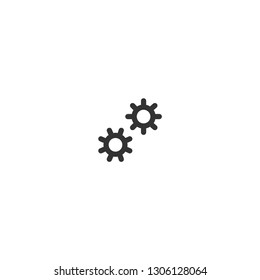 Gear icon. Setting sign