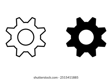 Gear icon. Setting sign for mobile concept and web design. vector illustration