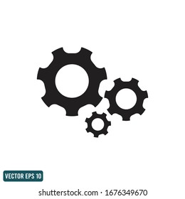 gear icon setting symbol design element vector eps 10