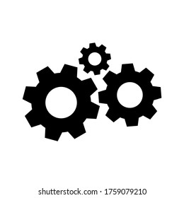 gear icon. setting symbol isolated on white background. vector illustration