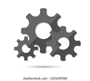 Gear Icon. Setting Icon. Vector simple icon on background