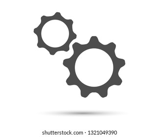 Gear Icon. Setting Icon. Vector simple icon on background