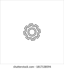 Gear icon. Settings button. Repair symbol. Logo design element