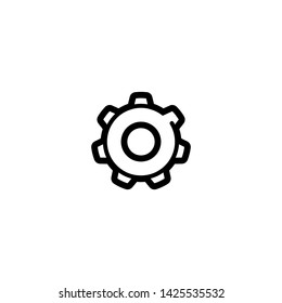 Gear icon. Settings button sign