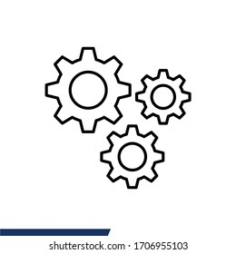 Gear icon. Settings, cog icon vector illustration