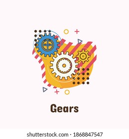 Gear icon. Settings icon. Dental symbol vector sign isolated on white background. EPS10 illustration