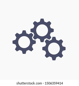Gear icon. Settings icon. Gear mechanism illustration EPS10
