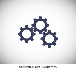 Gear icon. Settings icon. Gear mechanism illustration EPS10