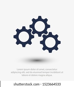 Gear icon. Settings icon. Gear mechanism illustration EPS10