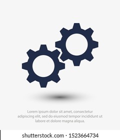 Gear icon. Settings icon. Gear mechanism illustration EPS10