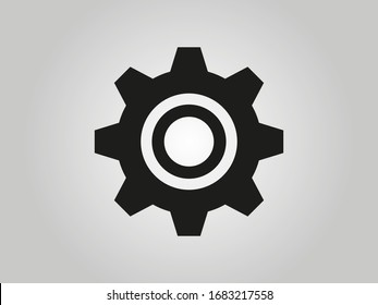 Gear icon. Settings icon. Gear mechanism illustration EPS10