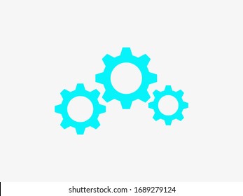 Gear icon. Settings icon. Gear mechanism illustration EPS10