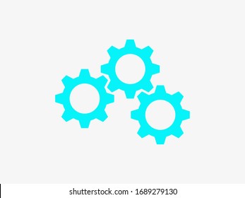 Gear icon. Settings icon. Gear mechanism illustration EPS10