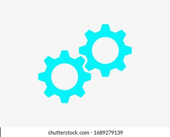 Gear icon. Settings icon. Gear mechanism illustration EPS10