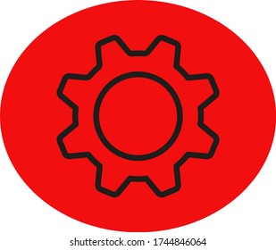 Gear icon. Settings icon. Gear mechanism illustration EPS10