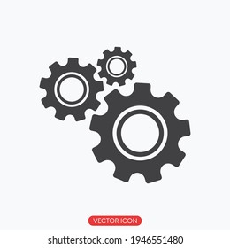 gear icon, Gear Settings symbol, Cogwheel vector Illustration