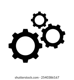 Zahnradsymbol , Zahnradeinstellungs-Symbol. Funktionssymbol Einstellungen Symbol, Vektor Illustration einzeln auf Weiß