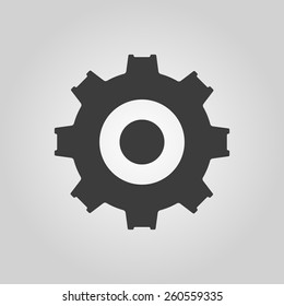 The gear icon. Settings symbol. Flat Vector illustration