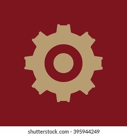 The gear icon. Settings symbol. Flat Vector illustration