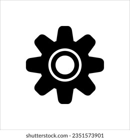 Gear icon. Settings icon for web design, app, and UI. Isolated on white background