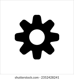 Gear icon. Settings icon for web design, app, and UI. Isolated on white background