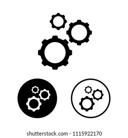 Gear icon set.Vector illustration