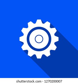 Gear icon with shadow , sign design
