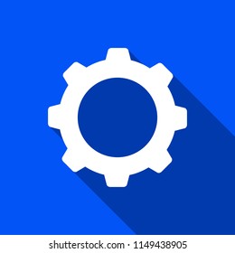 Gear icon with shadow , vector sign design.
